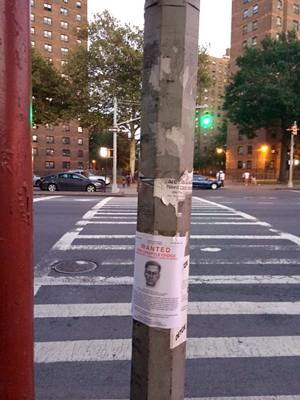 Wanted, installed in Harlem NY deli